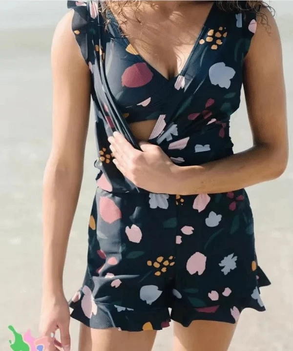 LAST DAY 49% OFF🔥Built in bra and Leggings Swim Romper